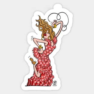 Flamenco dancing Sticker